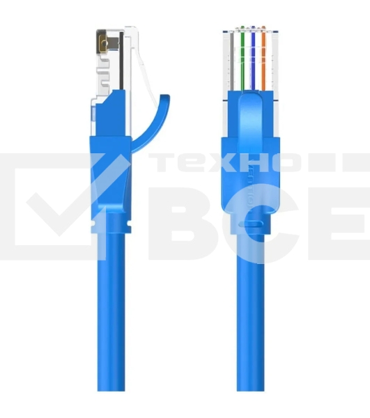 Патч-корд Vention прямой UTP cat.6, RJ45 - 5м. Синий