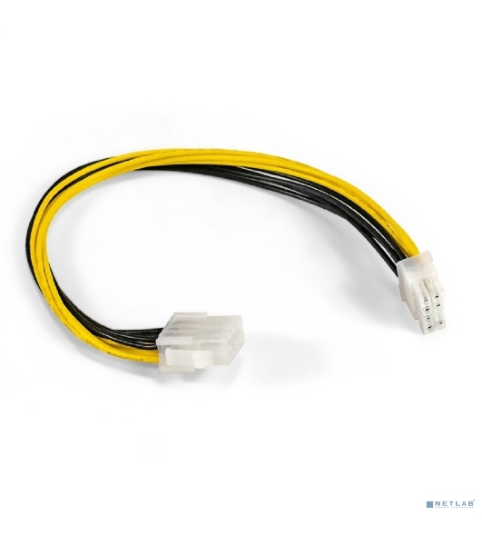 Удлинитель кабеля питания материнской платы +12V ExeGate EX-EXT-8M8F-0.3 (8pin EPS12V M/8pin EPS12V F, 0,3м)