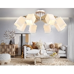 Светильник Ambrella light TR9522/8 WH/GD/FR белый/золото/белый матовый E27*8 max 40W D790*260, фото7