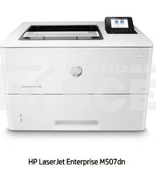 Принтер лазерный HP LaserJet Enterprise M507dn (1PV87A), A4, ч/б, печ. до 43 стр/мин, 1200 x 1200 dpi, USB, RJ-45, Air Print, Mopria