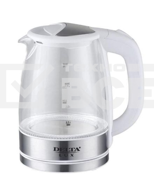 Чайник электрический Delta LUX DL-1204W белый
