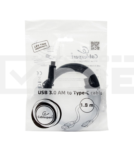 Кабель Cablexpert CCP-USB3-AMCM-6 Кабель USB3.0 AM/USB3.1TypeC, 1.8м, 