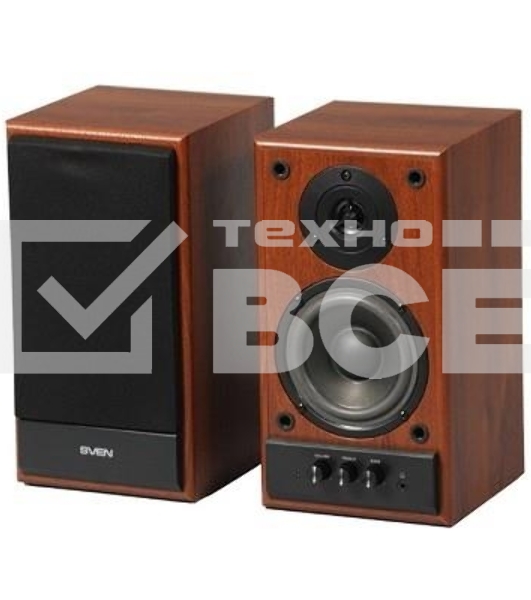 Колонки Sven SPS-702 2.0 коричневый/орех 40Вт