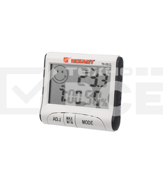 Метеостанции Rexant RM-011 70-0511 {Термогигрометр комнатный с часами и функцией будильника}
