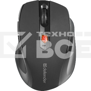 Мышь беспроводная Defender Ultra MM-315 черный, 1600 dpi, радиоканал, USB, кнопки - 6