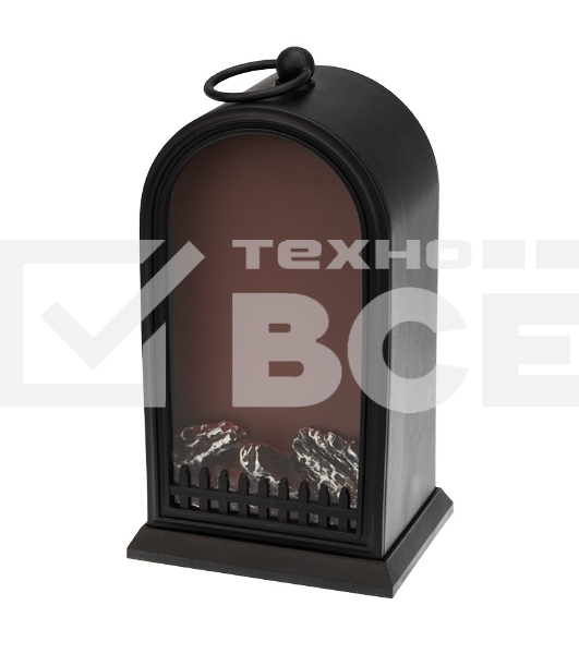 Светодиодный камин Neon-night 'Фьюжн' с эффектом живого огня 14,7x11,7x25 см, батарейки 2хС (не в комплекте) USB, черный