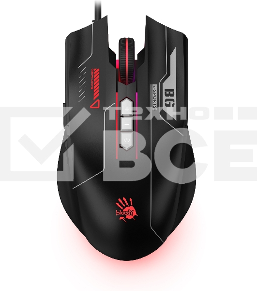 Мышь проводная A4Tech Bloody ES7 черный, 6000 dpi, USB, кнопки - 8
