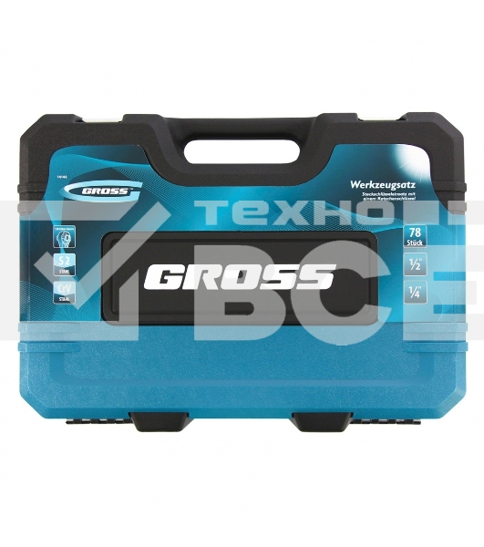 Набор инструментов Gross 78 пред. , 120 зубьев, CrV, 1/4, 1/2 14148