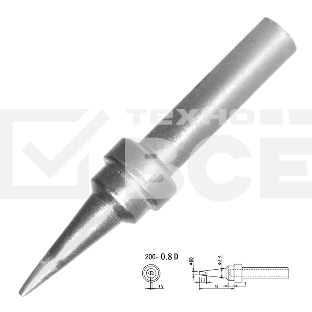 Жало для паяльника Quick QK200-T-0,8D