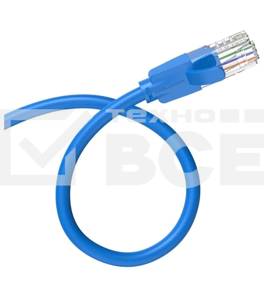 Патч-корд Vention прямой UTP cat.6, RJ45 - 5м. Синий
