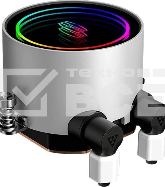 Система охлаждения/ PCCooler DA360 ARGB WH (280W, 360mm, White, ARGB/ Fans: 3x120mm, 72.1CFM, 33.8dBA, 1800RPM/ Pump height 55mm, 28dBA, 3000RPM, Rad thickness 27mm/ S: 1851, 1700, 1200, 20XX, 115X, AM5, AM4)
