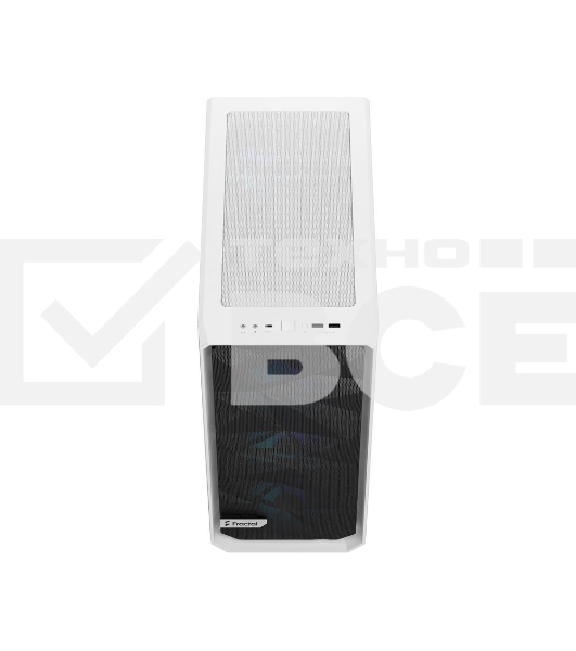 Корпус ПК без блока питания Fractal Design Meshify 2 Compact RGB TG Light Tint, Midi-Tower, 4x120mm RGB, 2xUSB-A 3.2 + 1xUSB 3.2 Type-C ATX, mATX, mITX White