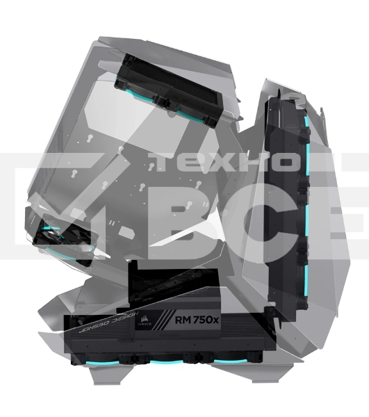 Корпус без блока питания JONSBO MOD-5, Full-Tower, TG, no fans, 2xUSB-A 3.0 + 1xUSB-C 3.2, ATX, mATX, mITX Gray
