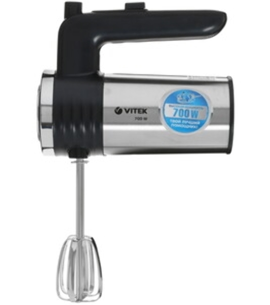 Миксер ручной Vitek VT-1404 700 Вт, черный/серебристый