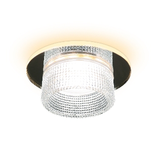 Светильник Ambrella light TN350 CH/CL хром/прозрачный GU5.3+3W (LED WHITE) D95*45