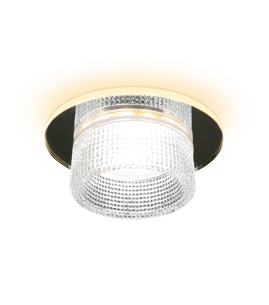 Светильник Ambrella light TN350 CH/CL хром/прозрачный GU5.3+3W (LED WHITE) D95*45
