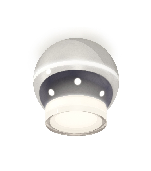 Светильник Ambrella Light XS1104031 PSL/FR серебро полированное/белый матовый MR16 GU5.3 LED 3W 4200K (C1104, N7160)