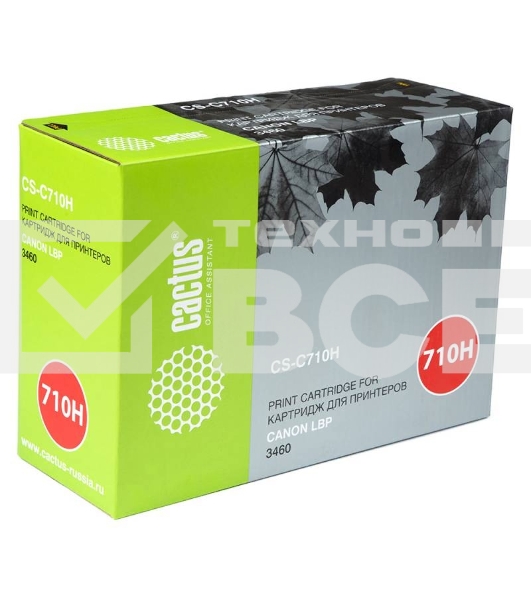 Картридж лазерный Cactus CS-C710H черный (12000 стр.) для Canon LBP3460