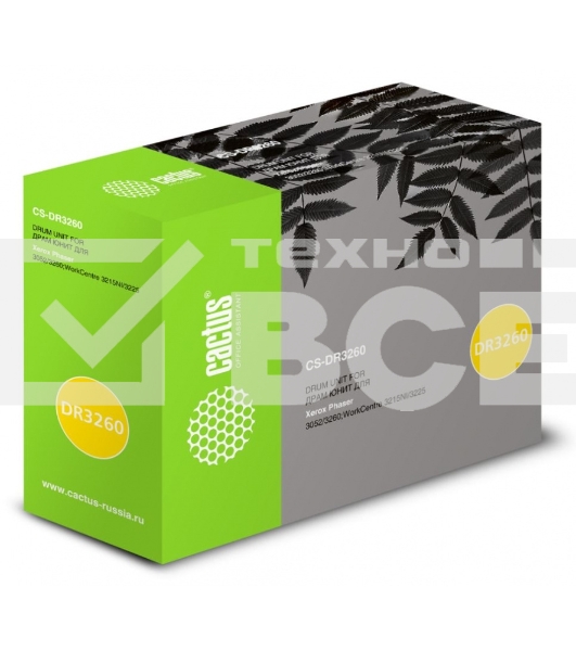 Фотобарабан Cactus 101R00474 CS-DR3260 черный (10000стр.) для Xerox PH 3052/3260;WC 3215/3225