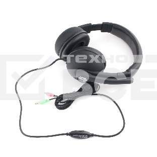 Гарнитура игровая Gembird MHS-G220   черный  soft touch  регулировка громкости  кабель 2м