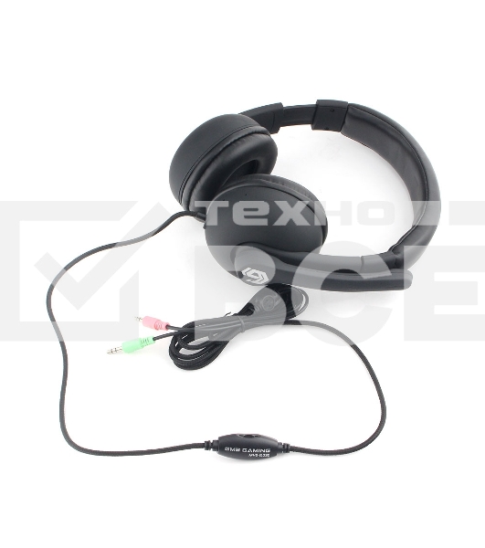 Гарнитура игровая Gembird MHS-G220   черный  soft touch  регулировка громкости  кабель 2м