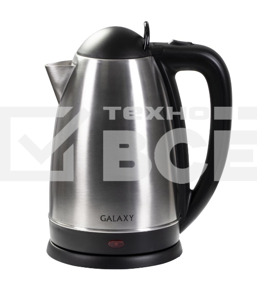 Чайник электрический Galaxy GL 0321, серый, металл, 2000 Вт, 2,5 л, корпус из нержавеющей стали AISI 304, скрытый нагревательный элемент из нержавеющей стали AISI 304, индикатор работы