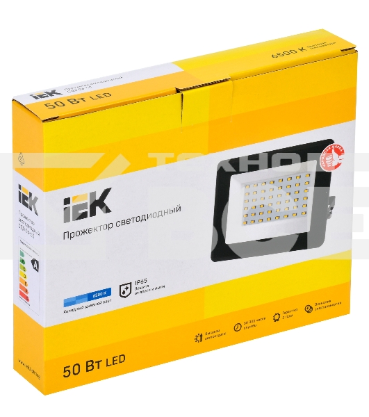 Прожектор светодиодный СДО 06-50 6500К IP65 черн. ИЭК LPDO601-50-65-K02