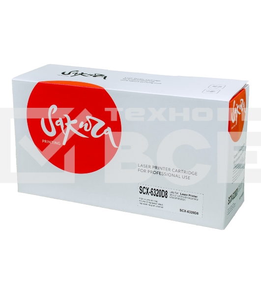 Картридж лазерный Sakura SCX6320D8 для Samsung SCX-5112F/6122FN/6220/6320/6320F/6322DN черный, 8000 к.