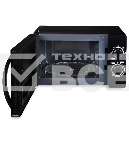 Микроволновая печь Hyundai HYM-M2063 черный, 20 л, 700 Вт, переключатели - поворотный механизм