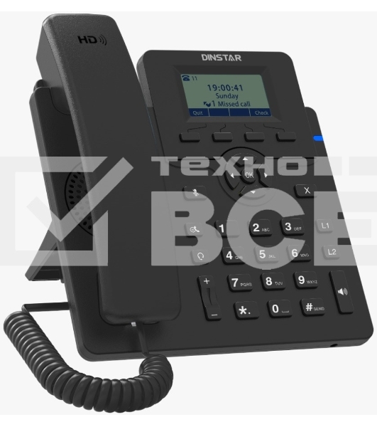 Телефон IP Dinstar C60SP черный
