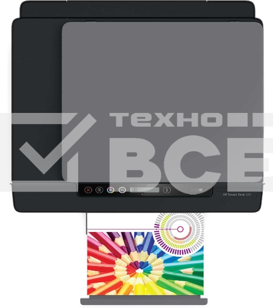 МФУ струйный HP Smart Tank 500 (4SR29A), A4, цветной, печ. до 22 стр/мин. (ч/б) до 16 стр/мин. (цвет), скан. до 8 стр/мин. (ч/б) 4 стр/мин. (цвет), 1200x1200dpi, USB