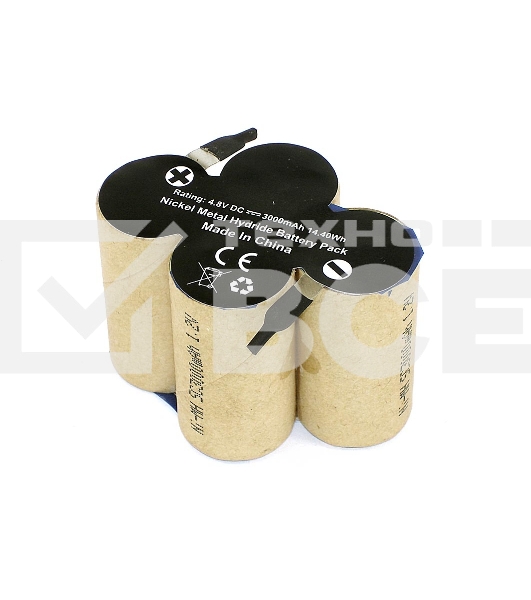 Аккумулятор для швабры Karcher K55 (4KR-1500SC/V). Ni-MH, 3000mAh, 4.8V