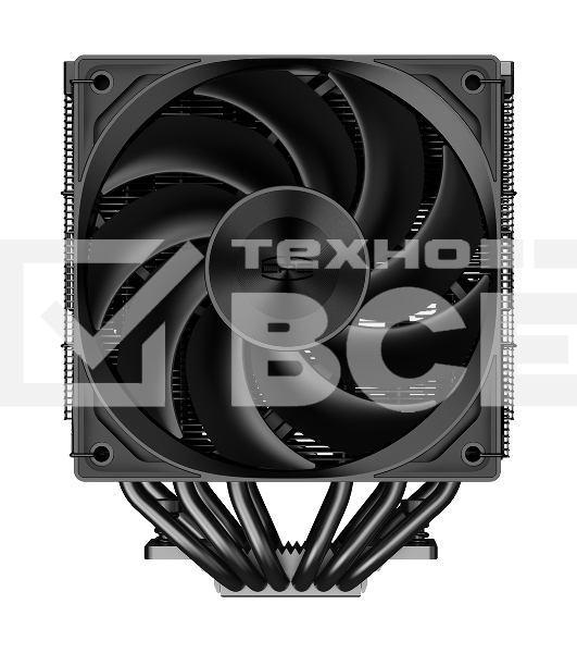 Кулер для процессора PCCooler RZ620 BK (260W, 4-pin PWM, 157.5mm, Al/Cu, 6x6mm, 1x120mm, 86.73CFM, 32dBA, 2200RPM, S: 1851/1700/1200/115X, AM5/AM4, black)