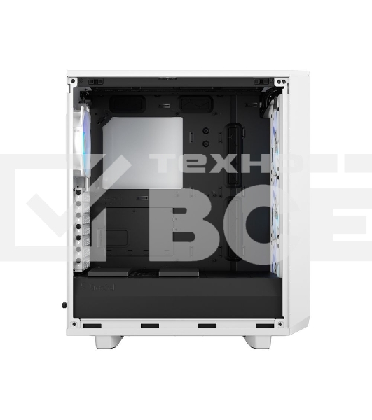Корпус ПК без блока питания Fractal Design Meshify 2 Compact RGB TG Light Tint, Midi-Tower, 4x120mm RGB, 2xUSB-A 3.2 + 1xUSB 3.2 Type-C ATX, mATX, mITX White