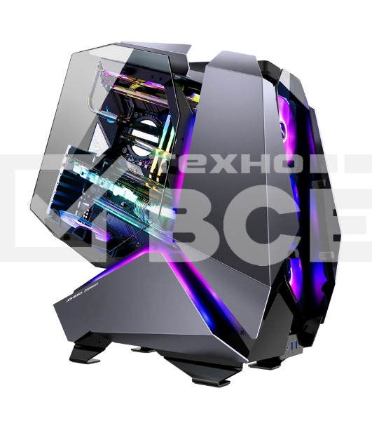 Корпус без блока питания JONSBO MOD-5, Full-Tower, TG, no fans, 2xUSB-A 3.0 + 1xUSB-C 3.2, ATX, mATX, mITX Gray