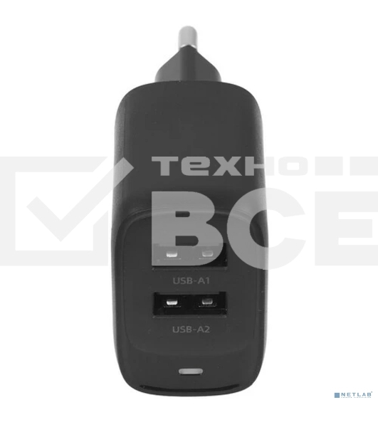 Сетевое зарядное устройство HOCO C141A/ Сетевое ЗУ/ 2 USB/ Выход: 12W/ черный