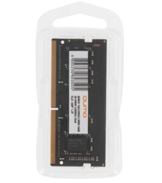 Оперативная память Qumo, DDR4, 16GB (1x16GB), 3200MHz, CL22, SO-DIMM