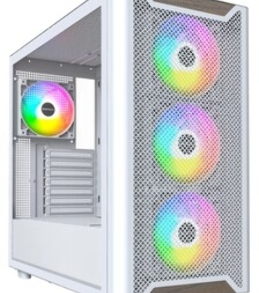 Компьютерный корпус Montech XR Wood белый без БП ATX 3x120мм 2xUSB3.0 audio bott PSU