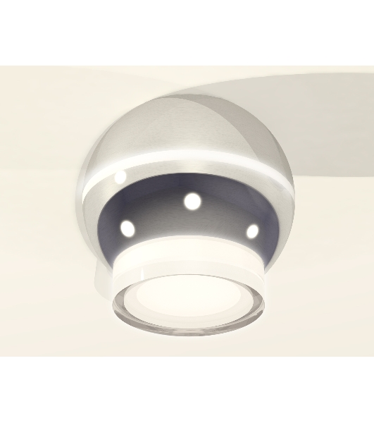 Светильник Ambrella Light XS1104031 PSL/FR серебро полированное/белый матовый MR16 GU5.3 LED 3W 4200K (C1104, N7160)