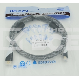 Кабель HDMI Ver.1.4 черный jack HDMI(19pin)/HDMI(19pin) 1.8м феррит.кольца позолоченные контакты
