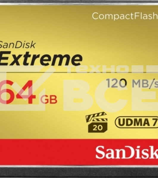 Флеш карта CF 64Gb SanDisk Extreme 120Mb/s
