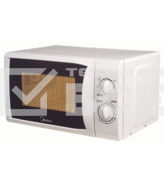 Микроволновая печь Midea MM720CFB белый, 20 л, 700 Вт, переключатели - поворотный механизм