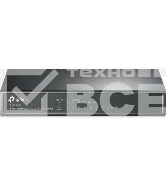 Коммутатор TP-Link SMB TL-SF1008P Коммутатор 8-port 10/100M Desktop PoE Switch