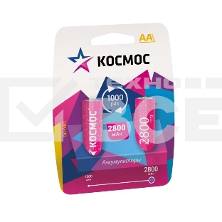 Аккумулятор КОСМОС KOCR6NIMH2800MAH2BLR6 NiMn 2800мАч BP-2(блист.2шт.) ЦЕНА ЗА 1 шт