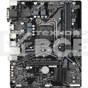 Материнская плата Gigabyte H410M S2H V2, LGA 1200, Intel H470, 2xDDR4, 4xSATA, 1xM.2, 1xPCIe 3.0 x16, 2xPCIe 3.0 x1, 1xDVI-D, 1xHDMI, 1xVGA, 1x 1Gb LAN, 2xUSB-A 3.2 Gen 1, 4xUSB-A 2.0, 3x3.5 мм, 7.1, Micro ATX