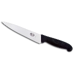 Нож кухонный Victorinox Fibrox (5.2003.15) стальной разделочный лезв.150мм прямая заточка черный блистер, фото 1
