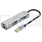 Переходник VCOM USB 3.0 -->RJ-45 1000Mbps+3 USB3.0, Aluminum Shell, 0.2м <DH312A>, фото11