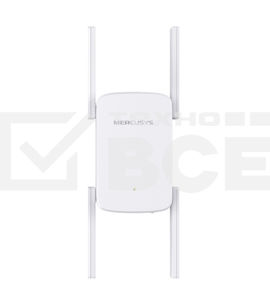 Роутер AC1900 Wi-Fi Range ExtenderSPEED: 600 Mbps at 2.4 GHz + 1300 Mbps at 5 GHz SPEC:  4× Fixed External Antennas, 1× Gigabit Port, Wall PluggedFEATURE: MERCUSYS APP, WPS/Reset Button, Signal Indicator, Range Extender/Access Point mode, Adaptive Path