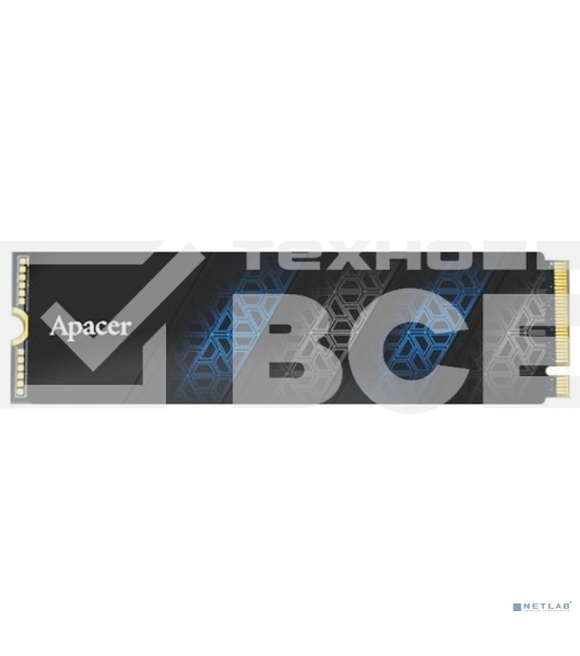 Накопитель SSD Apacer AS2280P4U PRO, 512Gb, PCIe 3.0 x4, M.2 2280, NVMe, R/W 3500/2300, с радиатором