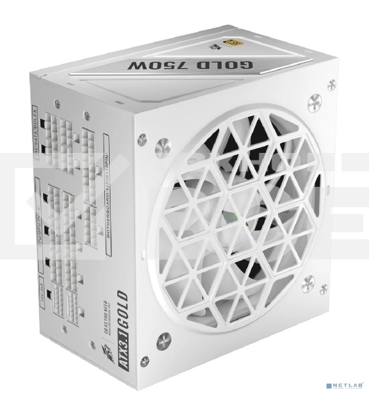 Блок питания 1STPLAYER NGDP GOLD 750W White, ATX 3.1, APFC, 80 PLUS Gold, LLC+DC-DC, full Japan solid-state caps, 120мм fan, full modular, HA-750BA4-WH